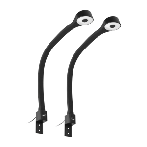 TEO set of 2 LED bedside lamps, 2x1,8/7,5W, 4000K, with USB, black
