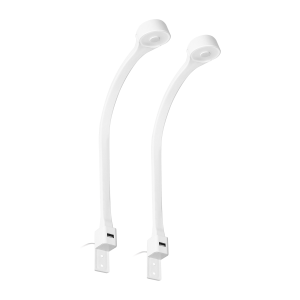TEO set of 2 LED bedside lamps, 2x1,8/7,5W, 4000K, with USB, white