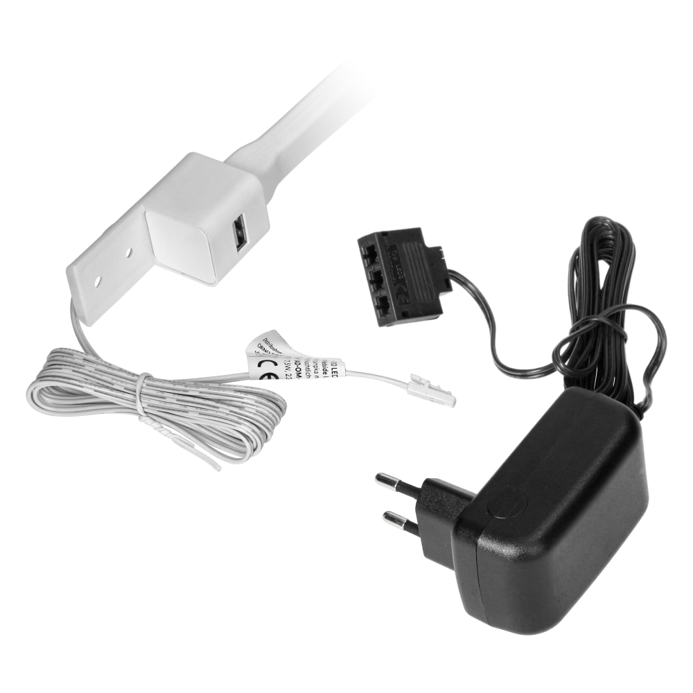 TEO zestaw 2 lampek nocnych LED, 2x1,8/7,5W, 4000K, z USB, biały