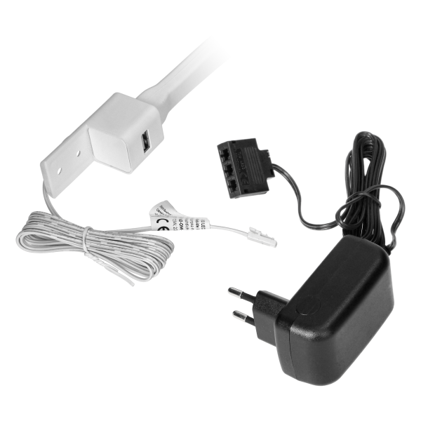 TEO set of 2 LED bedside lamps, 2x1,8/7,5W, 4000K, with USB, white TEO set of 2 LED bedside lamps, 2x1,8/7,5W, 4000K, with USB, white