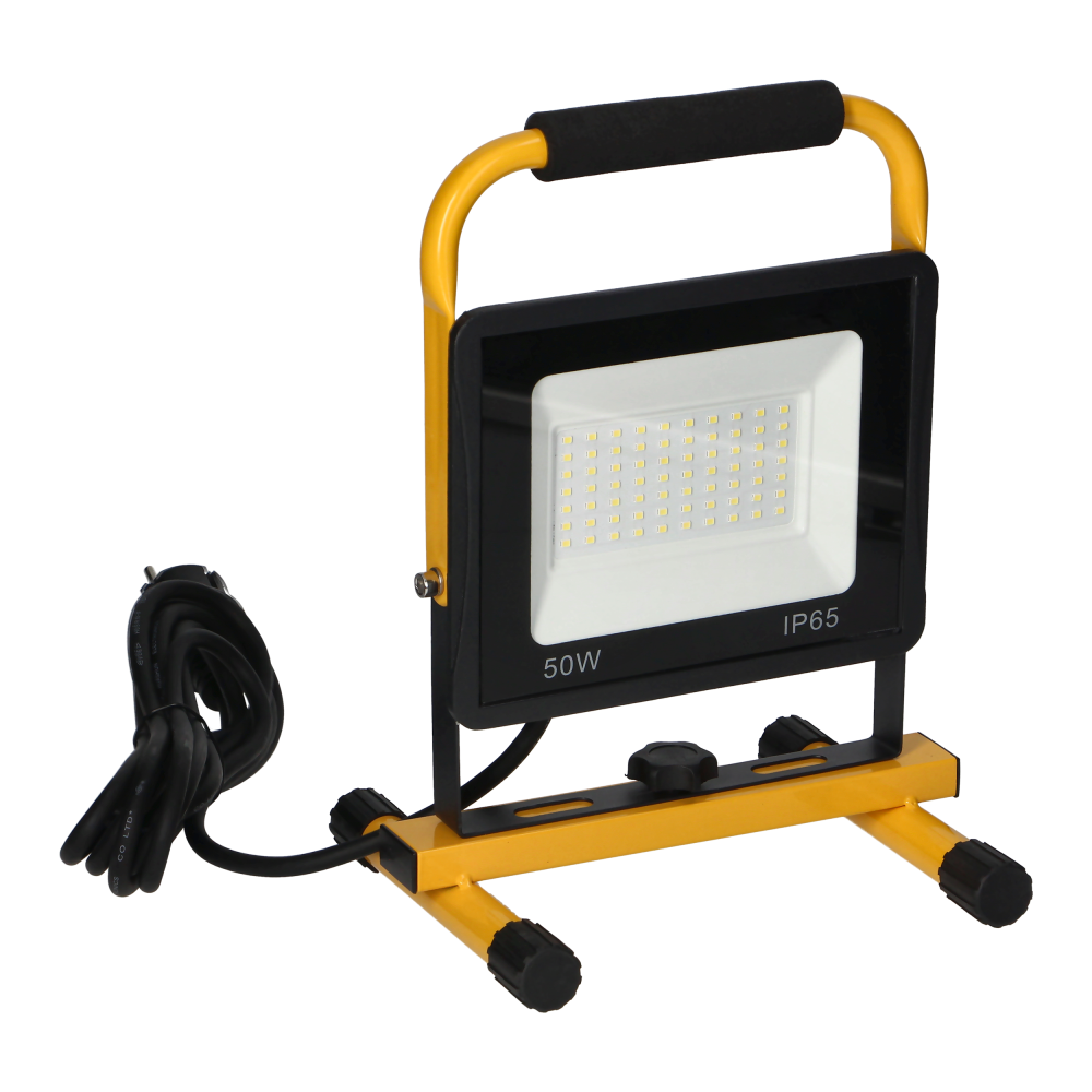 STATIX workshop floodlight on a stand, 50W, 4000lm, IP65, 6000K