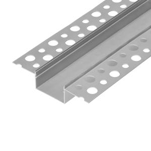 Aluminium profile for 2 LED strips, 2000 x 57.89 x 9.8 mm, recessed, silver, set of 50 pcs.