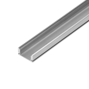 Aluminium profile for LED strips, 2000 x 17 x 7 mm, surface, silver, set of 50 pcs.