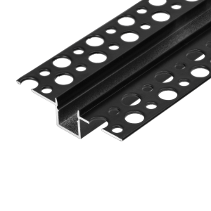 Aluminium profile for LED strips, 2000 x 55 x 13 mm, recessed, black