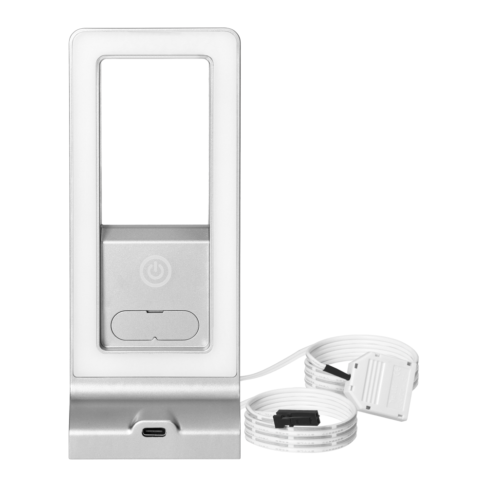 ARTUS LED under-cabinet lamp set, 3x3W, 3x225lm, 4000K, with touch switch and USB, grey