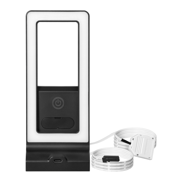 ARTUS LED under-cabinet lamp set, 3x3W, 3x225lm, 4000K, with touch switch and USB, black