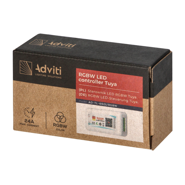 Bezdprzewodowy sterownik do taśm LED RGBW Tuya, 5-24V 24A