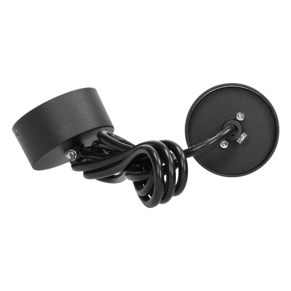 BARBRA PLR GU10 pendant light, max. 7W, IP20, round, black, aluminum