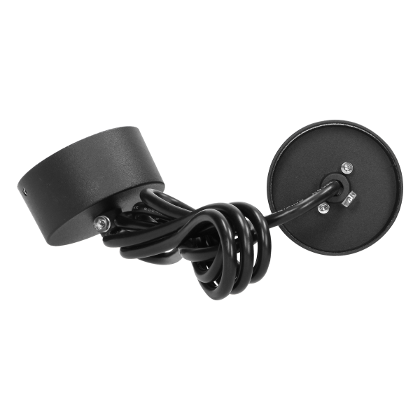 BARBRA PLR GU10 pendant light, max. 7W, IP20, round, black, aluminum