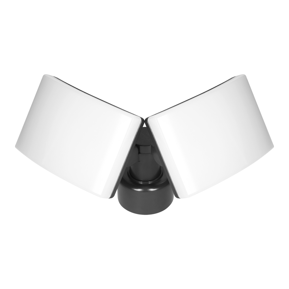 TOS DUO LED 2x20W podwójny naświetlacz ogrodowy z PIR, 2x1600lm, IP65, 4000K, PC, czarny