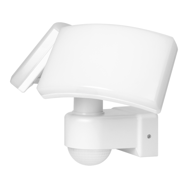 TOS DUO LED 2x20W podwójny naświetlacz ogrodowy z PIR, 2x1600lm, IP65, 4000K, PC, biały