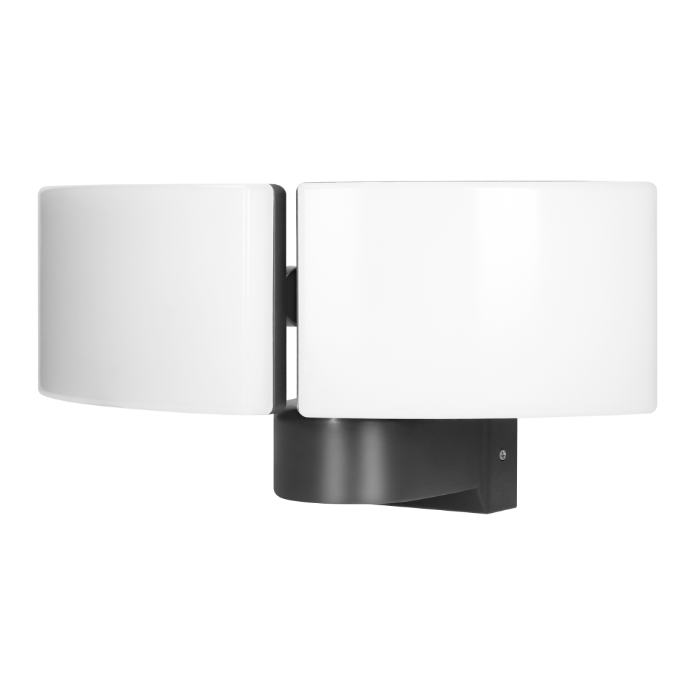 TOS DUO LED 2x20W double garden floodlight, 2x1600lm, IP65, 4000K, PC, grey