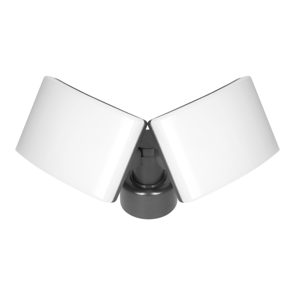 TOS DUO LED 2x20W double garden floodlight, 2x1600lm, IP65, 4000K, PC, grey