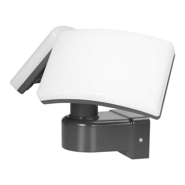 TOS DUO LED 2x20W podwójny naświetlacz ogrodowy, 2x1600lm, IP65, 4000K, PC, szary