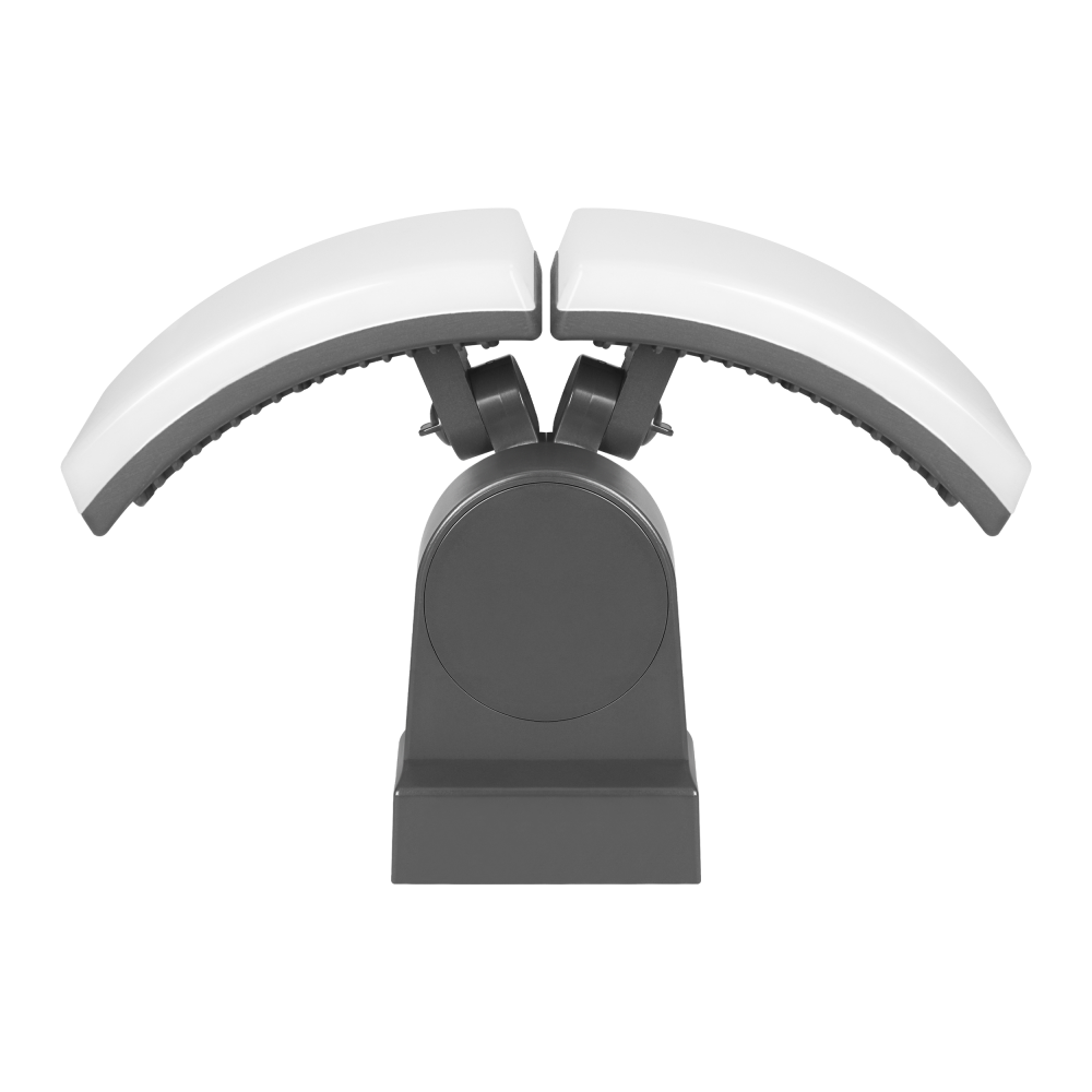 TOS DUO LED 2x20W podwójny naświetlacz ogrodowy, 2x1600lm, IP65, 4000K, PC, szary