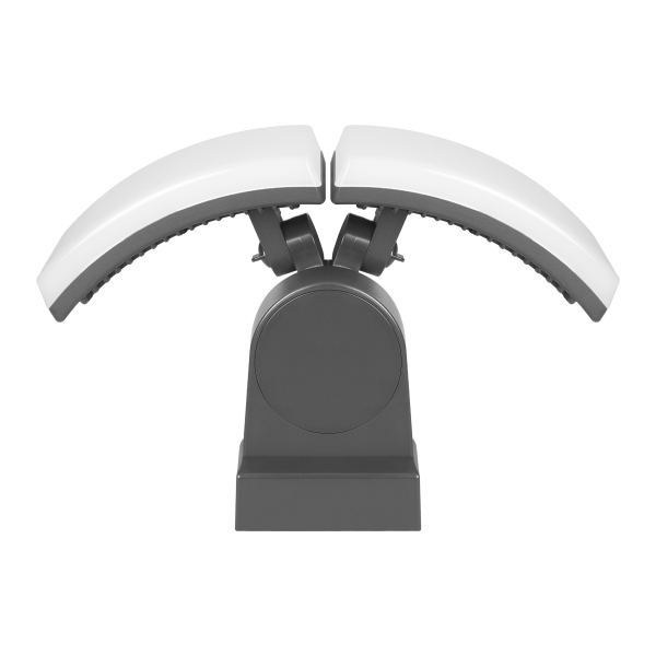 TOS DUO LED 2x20W double garden floodlight, 2x1600lm, IP65, 4000K, PC, grey