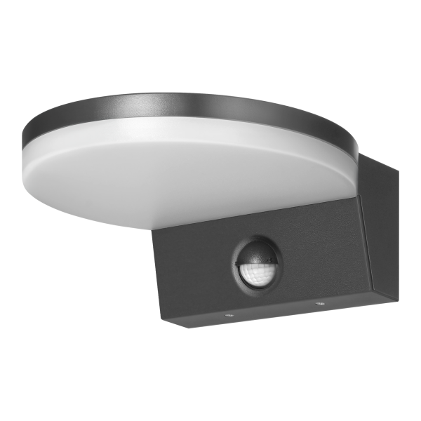 ASPEN LED 15W, garden luminaire with PIR motion sensor, 1300lm, IP65, 4000K, grey