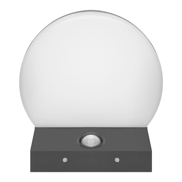 ASPEN LED 15W, garden luminaire with PIR motion sensor, 1300lm, IP65, 4000K, grey