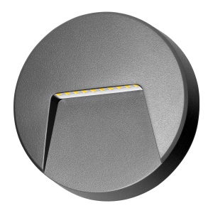 SLIGO LED 3W, Outdoor wall lamp, 240lm, IP65, 4000K, round, grey