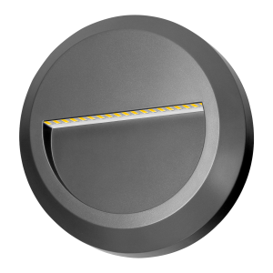 KIBO LED 1W, Outdoor wall lamp, 100lm, IP65, 4000K, round, grey