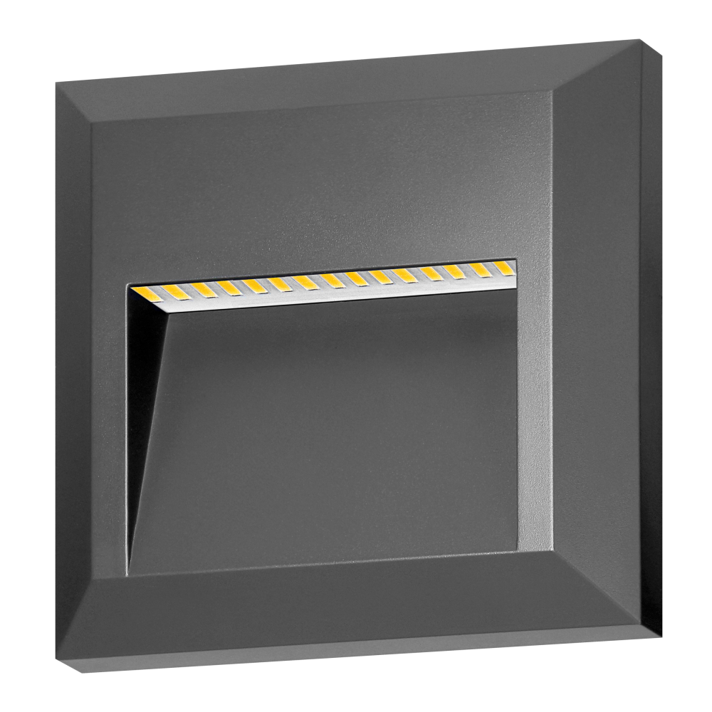 KIBO LED 1W, Outdoor wall lamp, 80lm, IP65, 4000K, square, grey