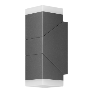 MORPH LED 12W, podwójna lampa elewacyjna, 1100lm, IP54, 4000K, szara