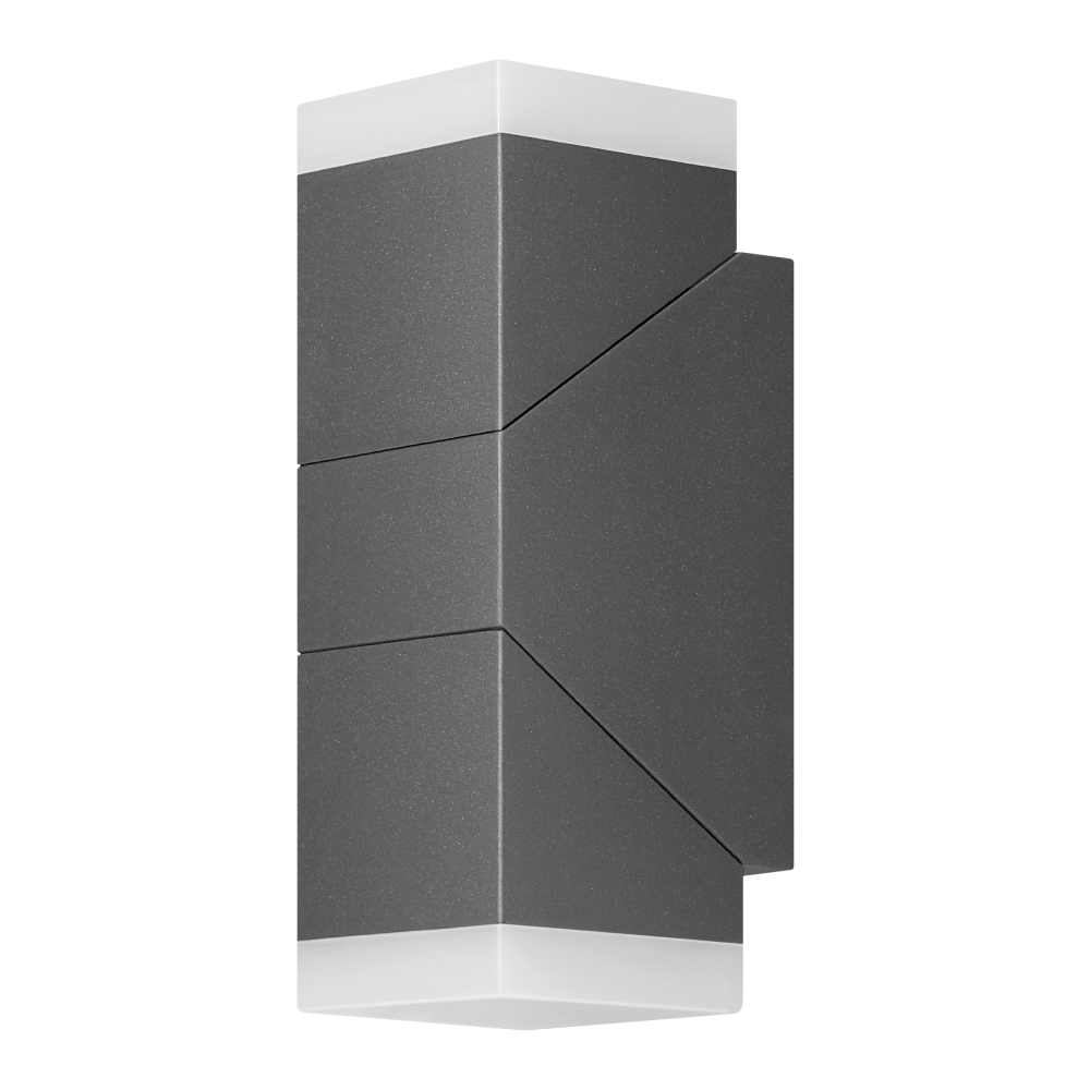 MORPH LED 12W, Double outdoor wall lamp, 1100lm, IP54, 4000K, grey