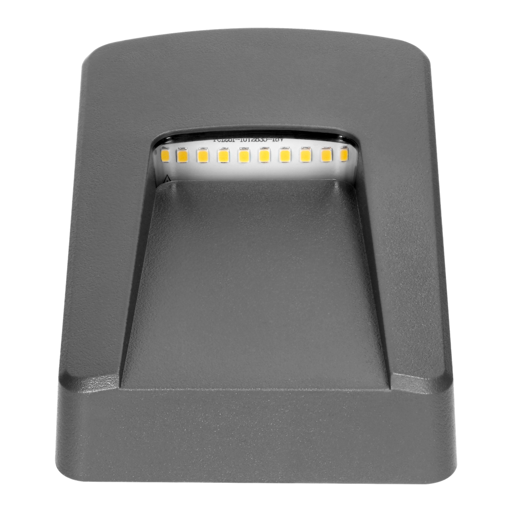 SLIGO LED 3W, Outdoor wall lamp, 240lm, IP65, 4000K, rectangular, grey