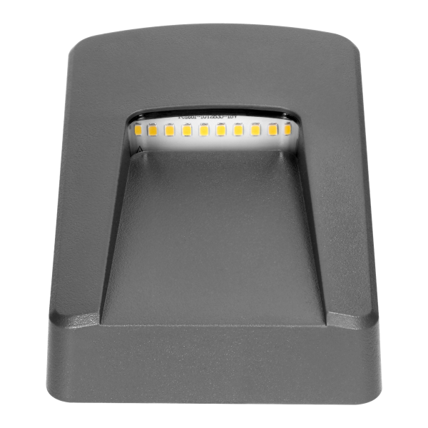 SLIGO LED 3W, lampa elewacyjna, 240lm, IP65, 4000K, prostokątna, szara
