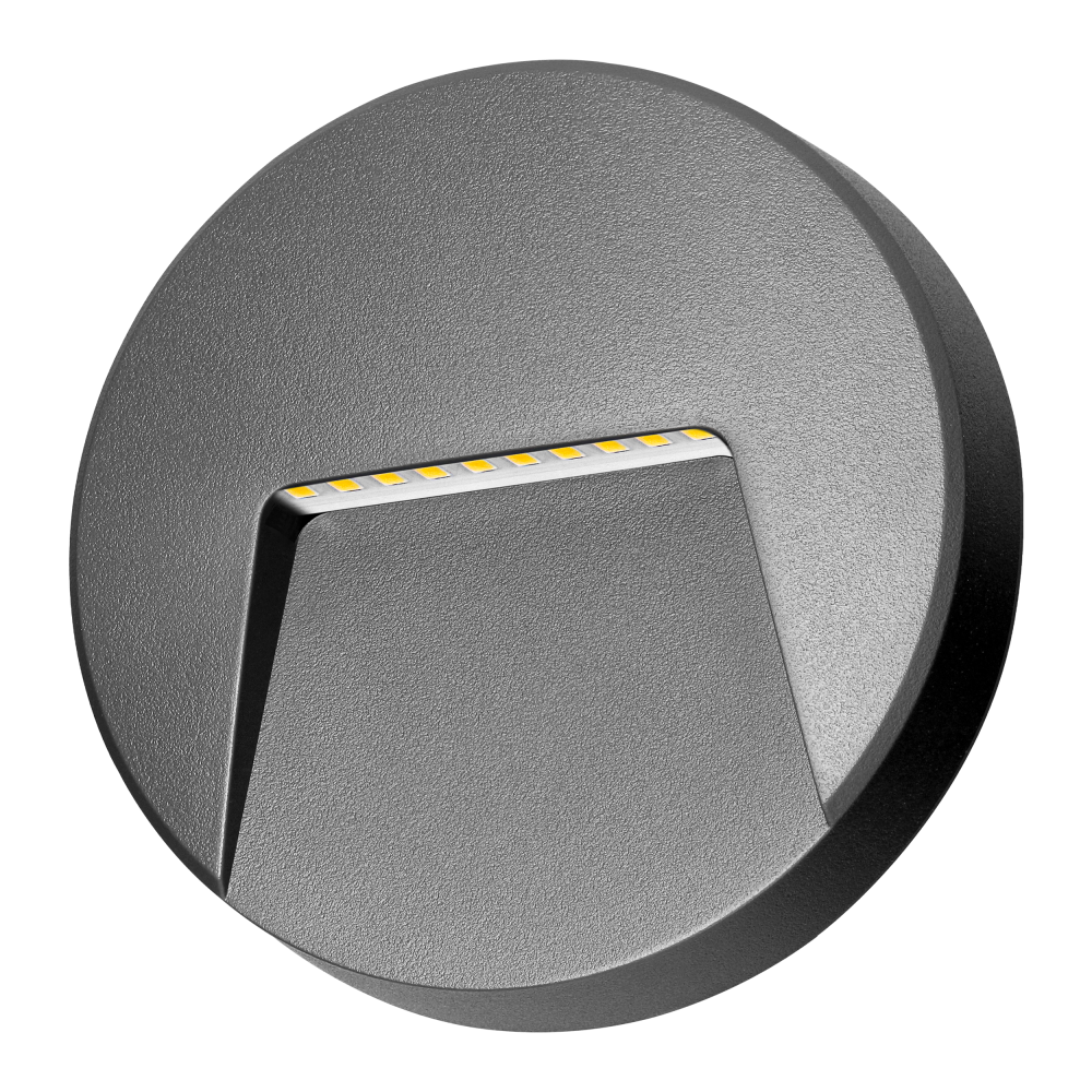 SLIGO LED 3W, lampa elewacyjna, 240lm, IP65, 4000K, okrągła, szara