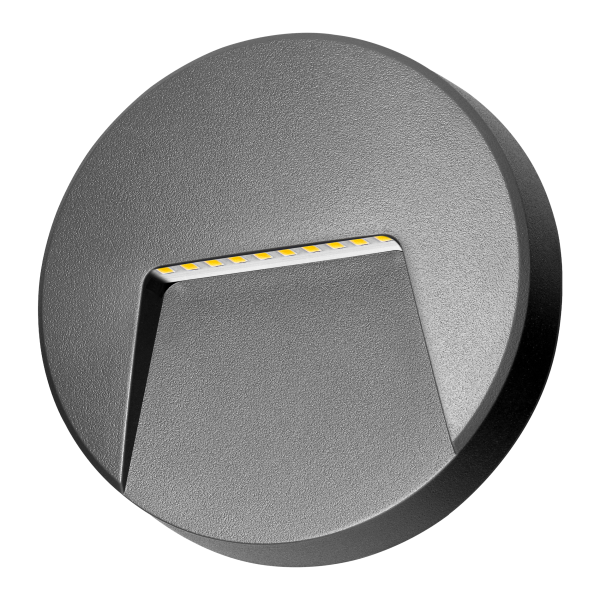 SLIGO LED 3W, Outdoor wall lamp, 240lm, IP65, 4000K, round, grey