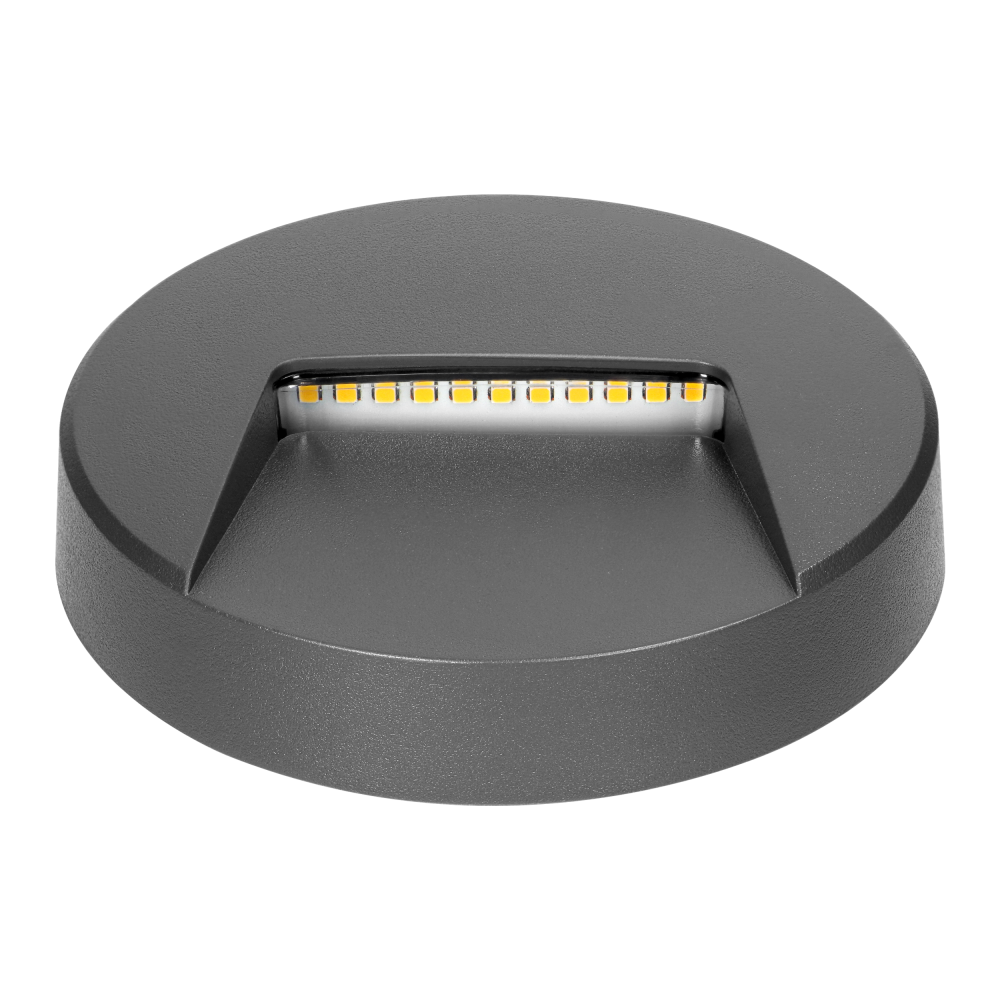 SLIGO LED 3W, lampa elewacyjna, 240lm, IP65, 4000K, okrągła, szara