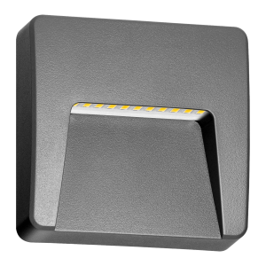 SLIGO LED 3W, Outdoor wall lamp, 240lm, IP65, 4000K, square, grey