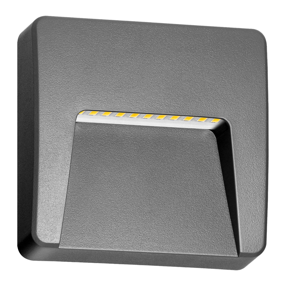 SLIGO LED 3W, lampa elewacyjna, 240lm, IP65, 4000K, kwadratowa, szara