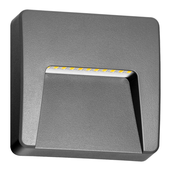 SLIGO LED 3W, lampa elewacyjna, 240lm, IP65, 4000K, kwadratowa, szara