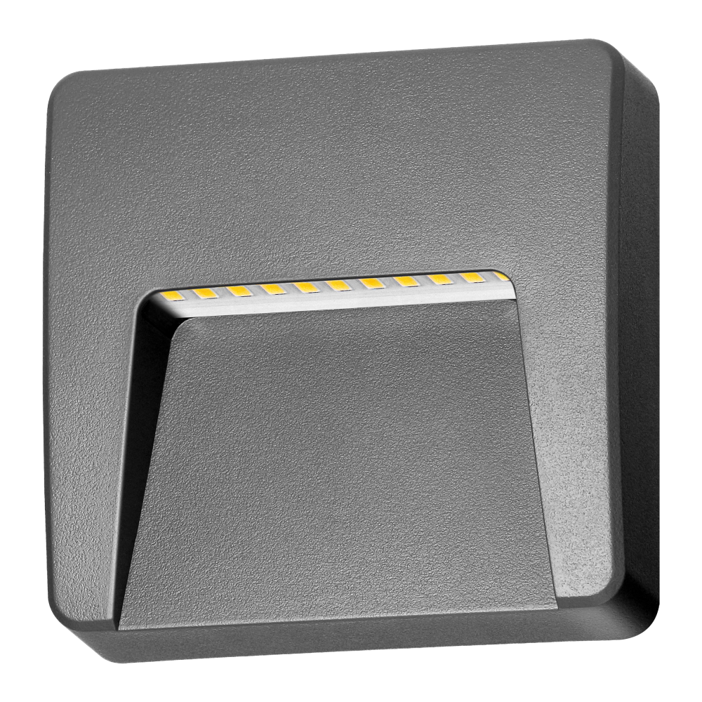 SLIGO LED 3W, lampa elewacyjna, 240lm, IP65, 4000K, kwadratowa, szara