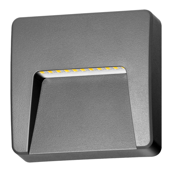SLIGO LED 3W, lampa elewacyjna, 240lm, IP65, 4000K, kwadratowa, szara