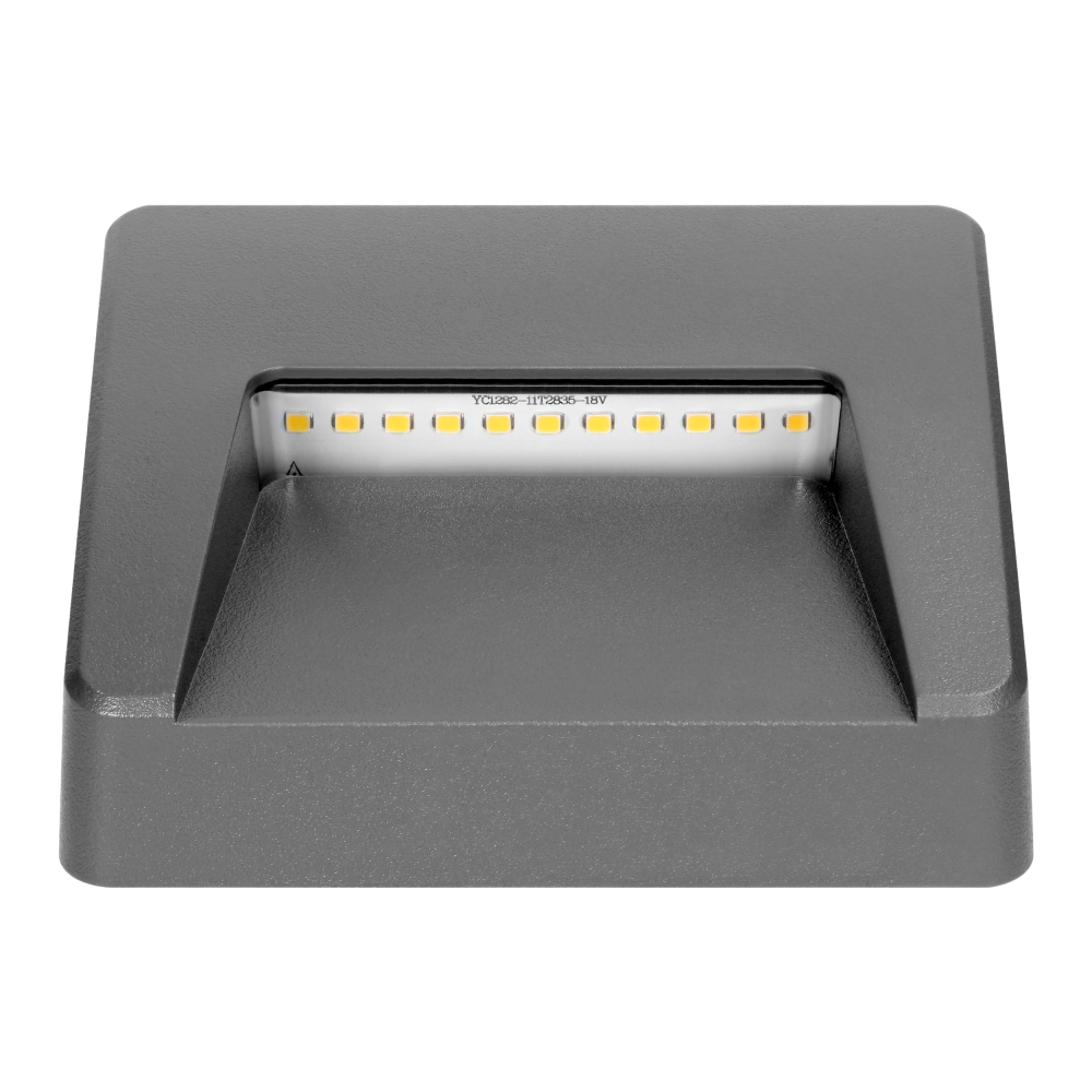 SLIGO LED 3W, Outdoor wall lamp, 240lm, IP65, 4000K, square, grey