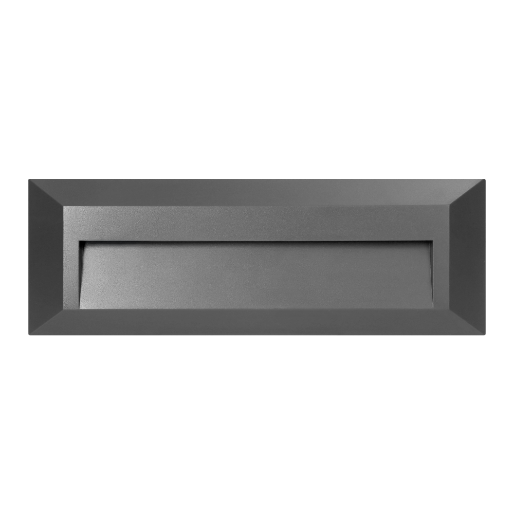 KIBO LED 1,5W, lampa elewacyjna, 150lm, IP65, 4000K, prostokątna, szara