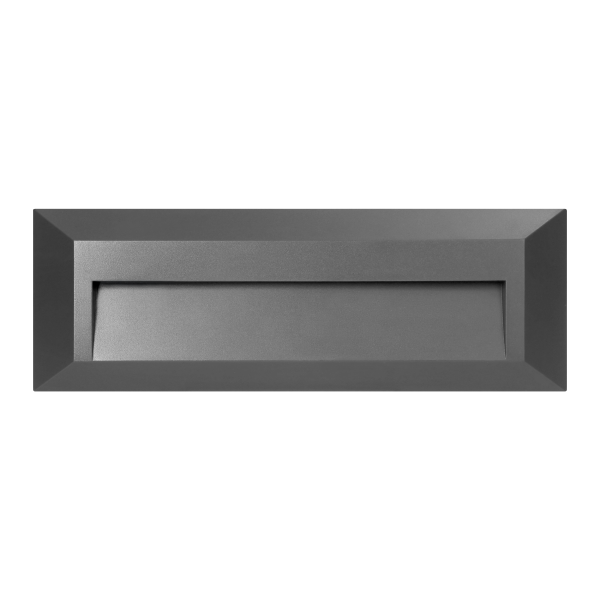 KIBO LED 1.5W, Outdoor wall lamp, 150lm, IP65, 4000K, rectangular, grey
