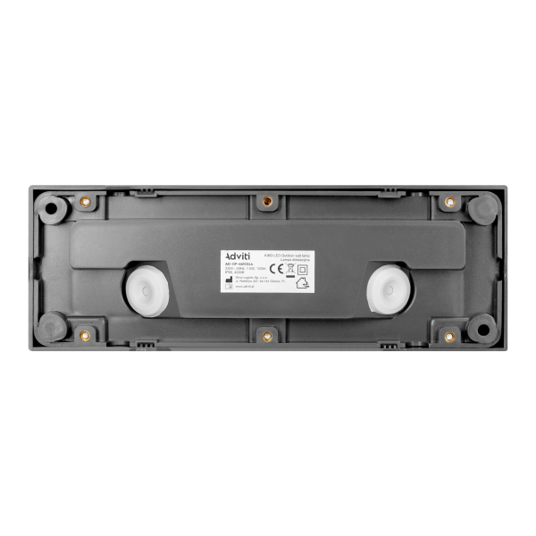 KIBO LED 1,5W, lampa elewacyjna, 150lm, IP65, 4000K, prostokątna, szara
