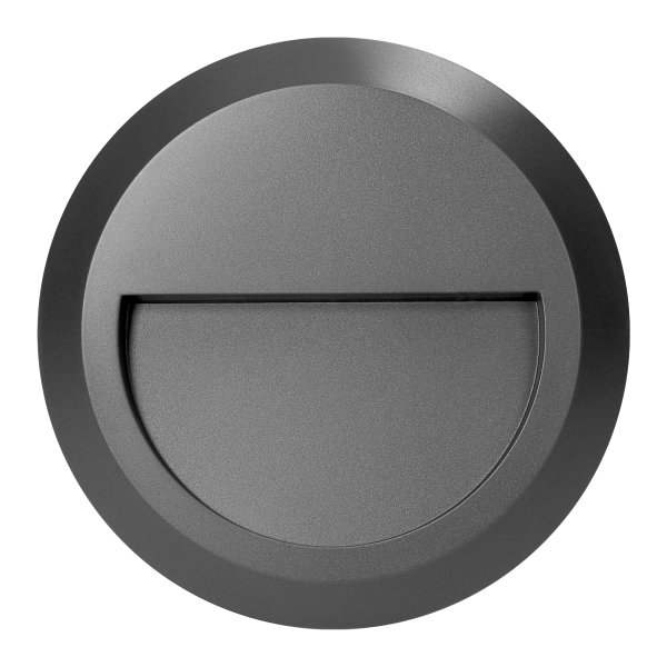 KIBO LED 1W, lampa elewacyjna, 100lm, IP65, 4000K, okrągła, szara