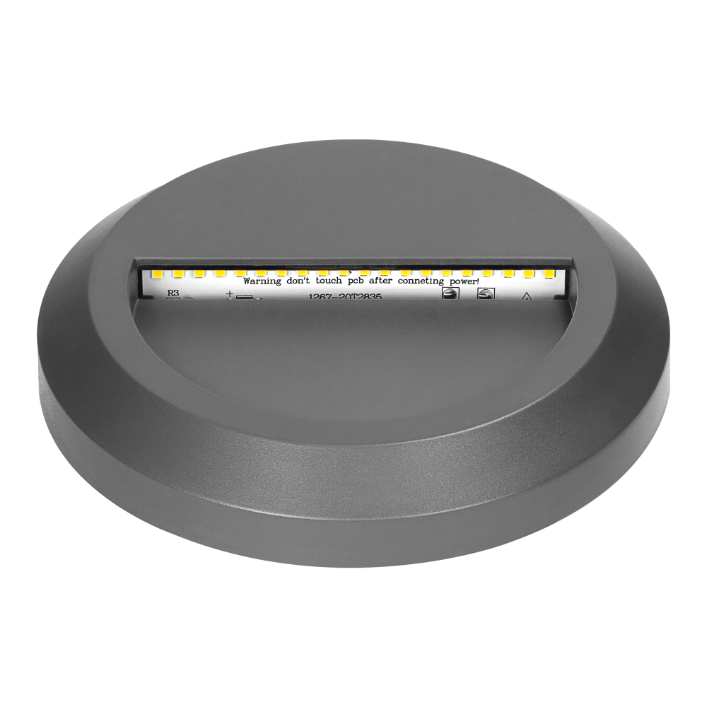 KIBO LED 1W, Outdoor wall lamp, 100lm, IP65, 4000K, round, grey
