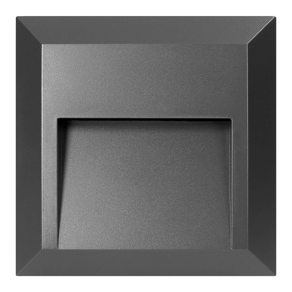 KIBO LED 1W, Outdoor wall lamp, 80lm, IP65, 4000K, square, grey