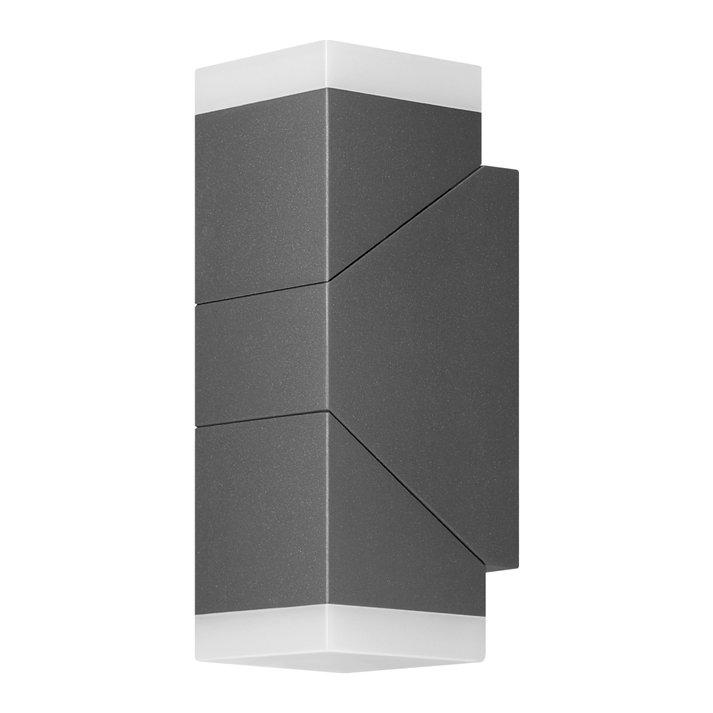 MORPH LED 12W, Double outdoor wall lamp, 1100lm, IP54, 4000K, grey
