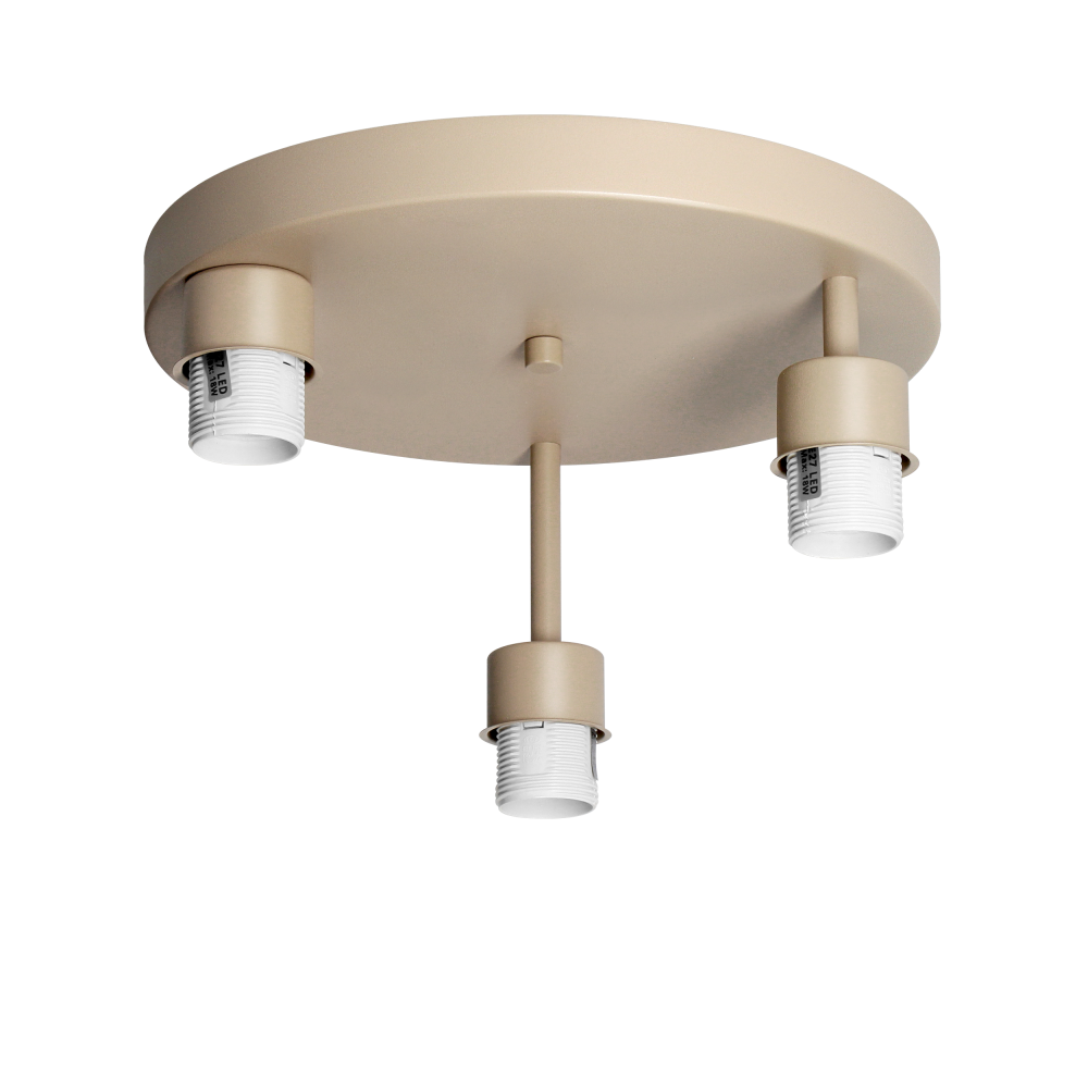 RAMOS lampa wisząca, moc max. 3x 18 W, E27, beżowa