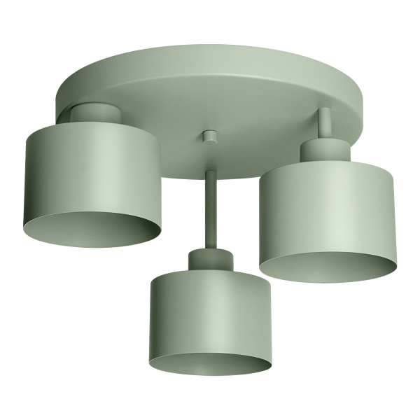 RAMOS pendant light, max. 3x 18 W, E27, olive-green
