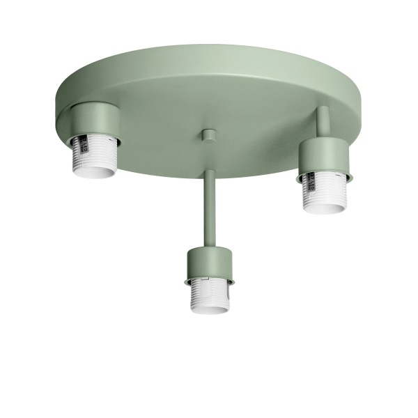 RAMOS pendant light, max. 3x 18 W, E27, olive-green