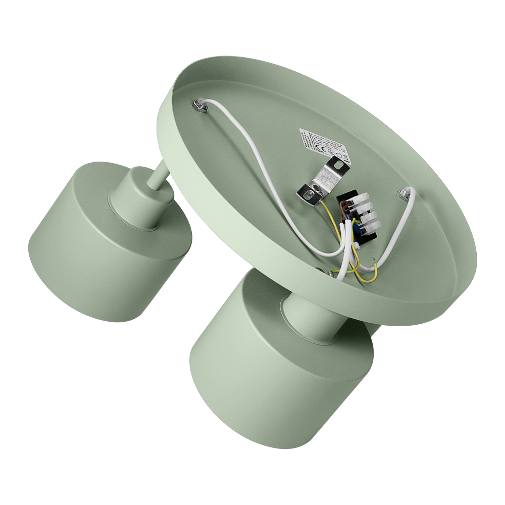 RAMOS pendant light, max. 3x 18 W, E27, olive-green