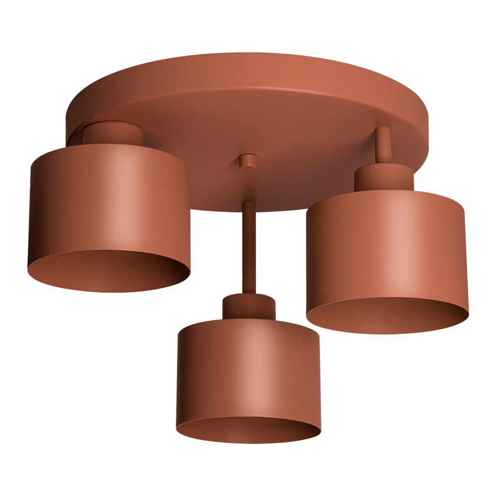 RAMOS lampa wisząca, moc max. 3x 18 W, E27, ceglana